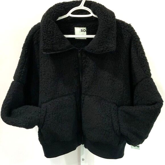 NWT!! Teddy Bear Zip Up Coat in Black XXL - Picture 1 of 9